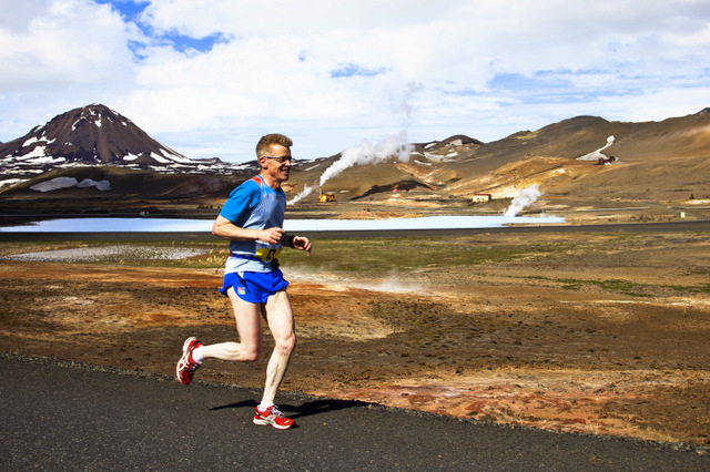 Runner at Mývatn Marathon