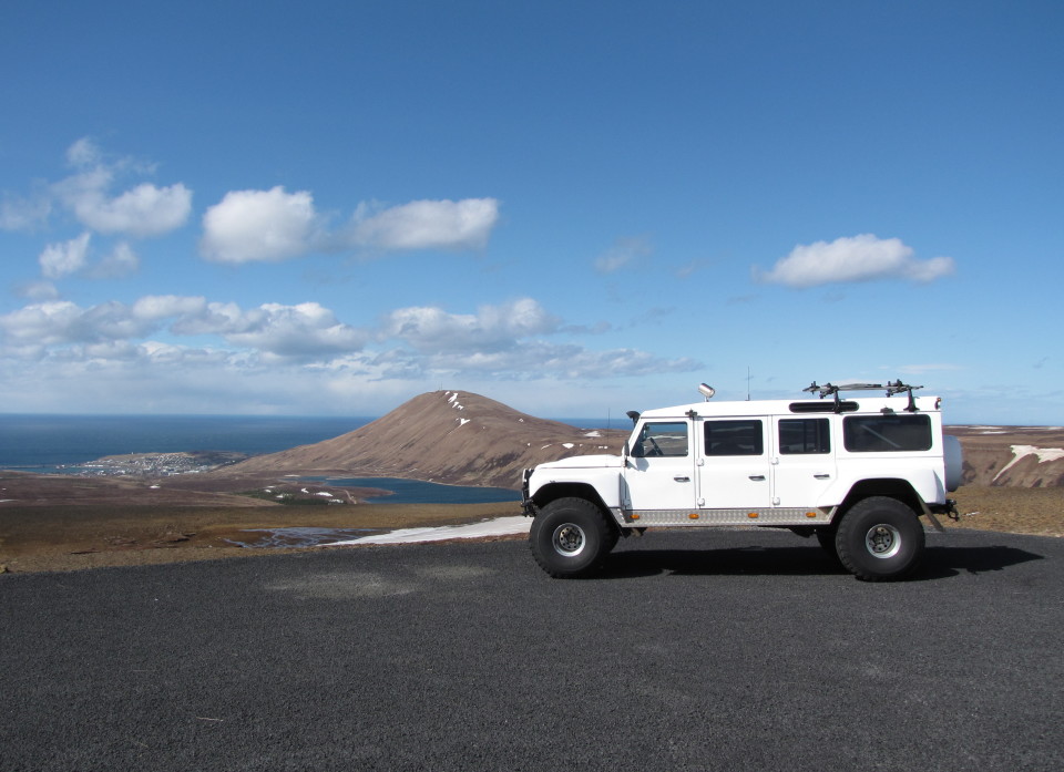The super jeep can easily reach remote areas © Húsavík MTB