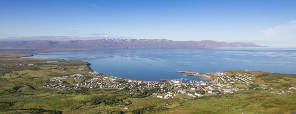 View from Húsavík mountain to Húsavík and Skjálfandi Bay © Gaukur Hjartarson