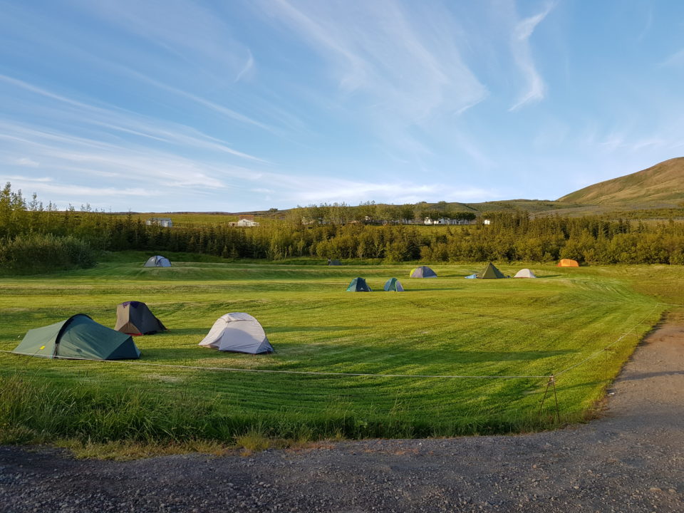 Area for tents at Húsavík campsite © Húsavíkurstofa