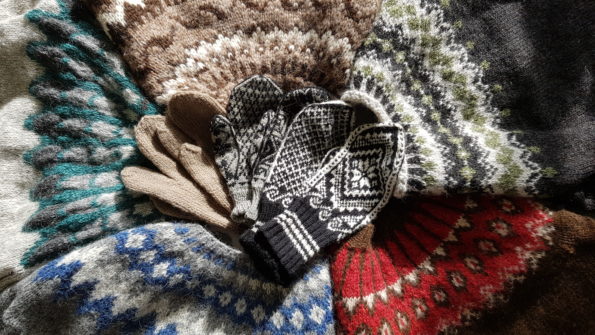 Handmade Icelandic woolen sweaters and mittens