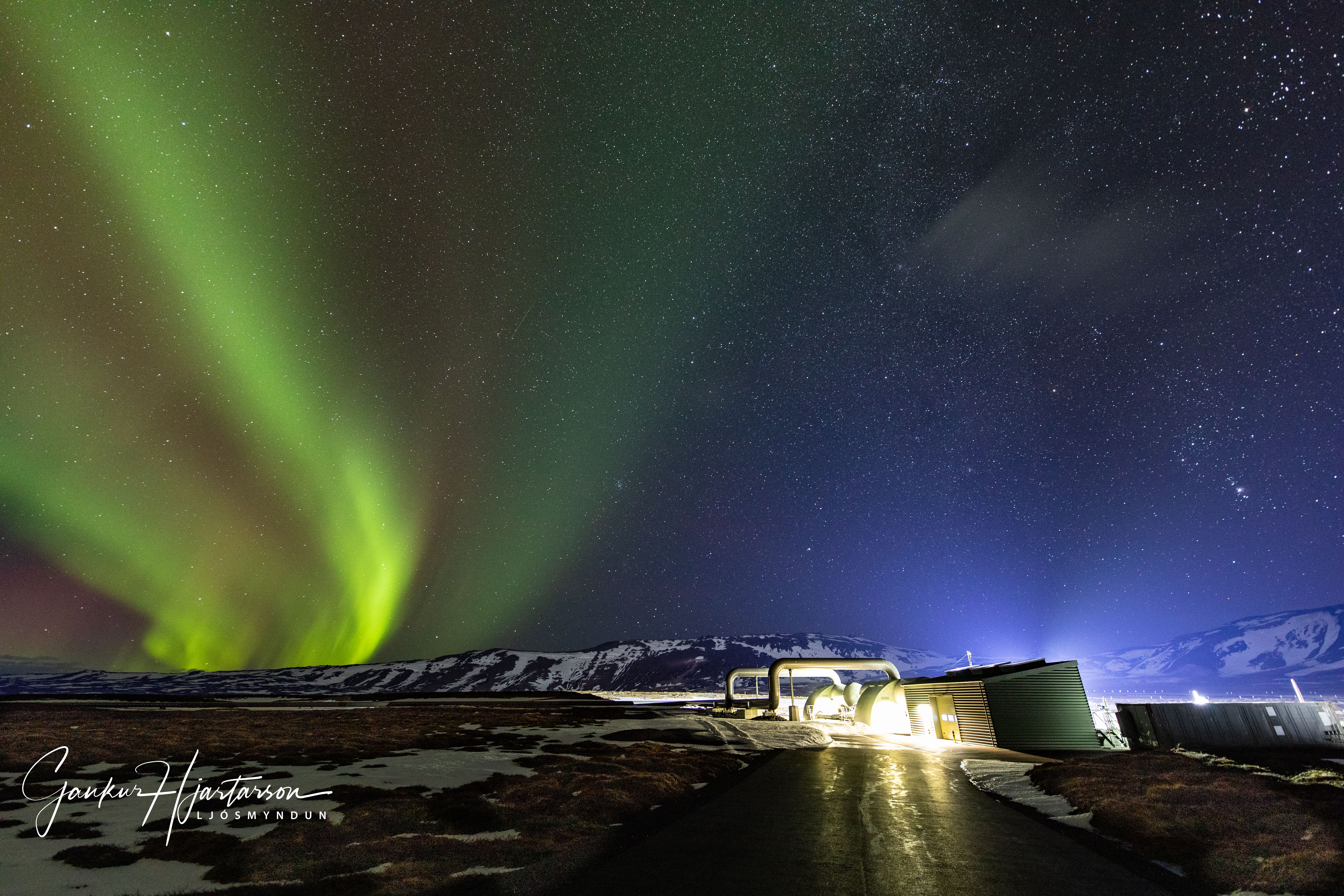 Þeistareykir power station in winter @ Gaukur Hjartarson